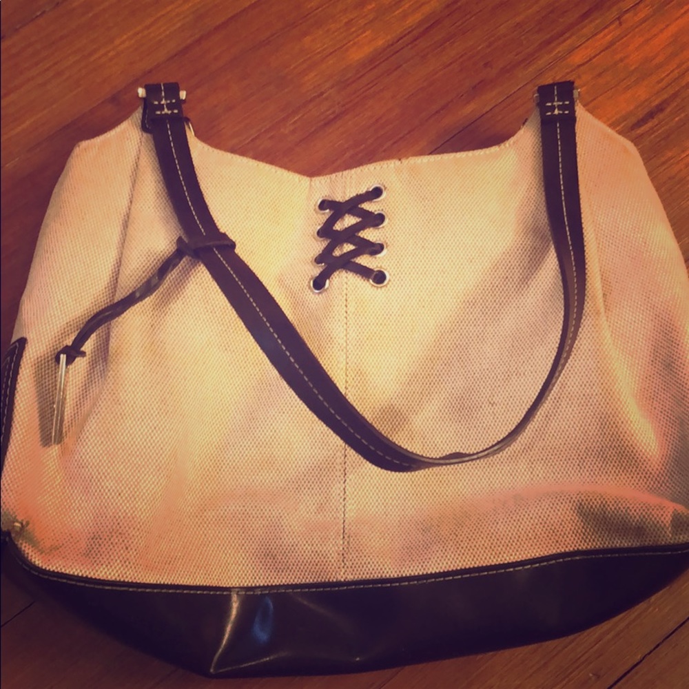 Etienne Aigner tan and brown leather bag